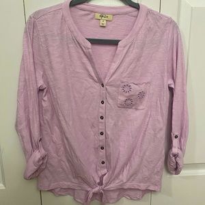 Style & Co Front Tie Blouse